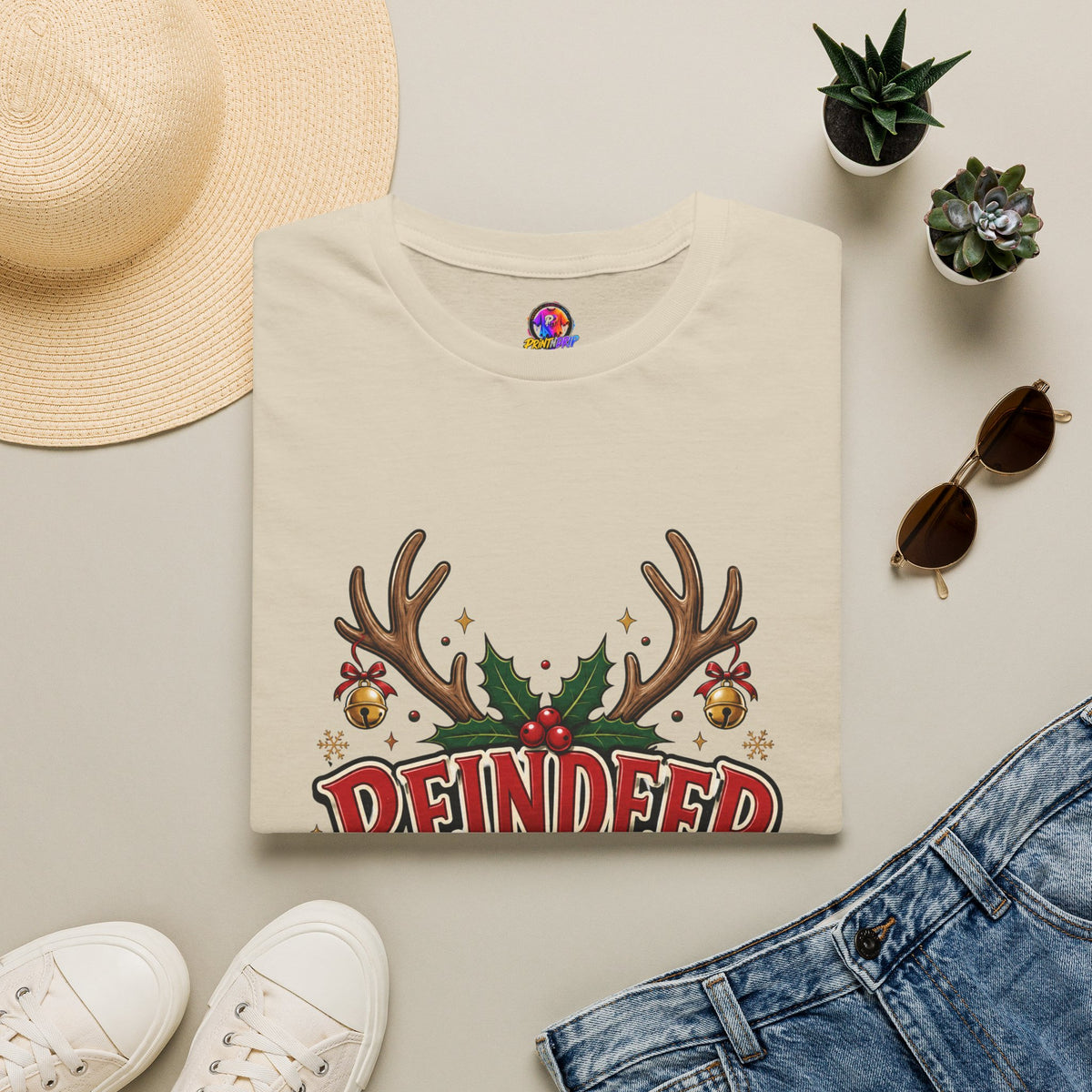 Reindeer Energy Christmas T-Shirt