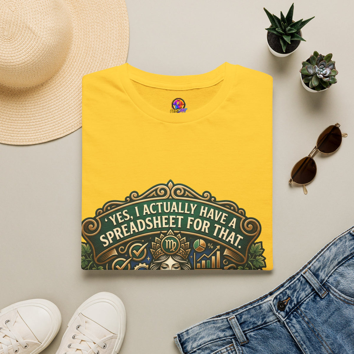 Virgo Zodiac T‑Shirt — "Yes, I Actually Have a Spreadsheet for That"
