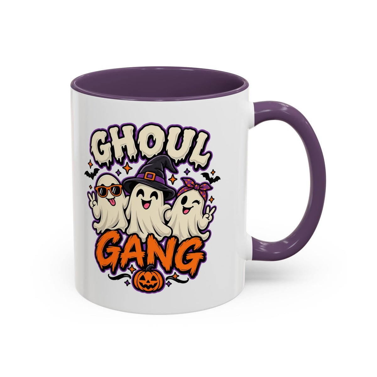 Ghoul Gang Coffee Mug — Cute Halloween Ghosts Accent Mug (11/15oz)