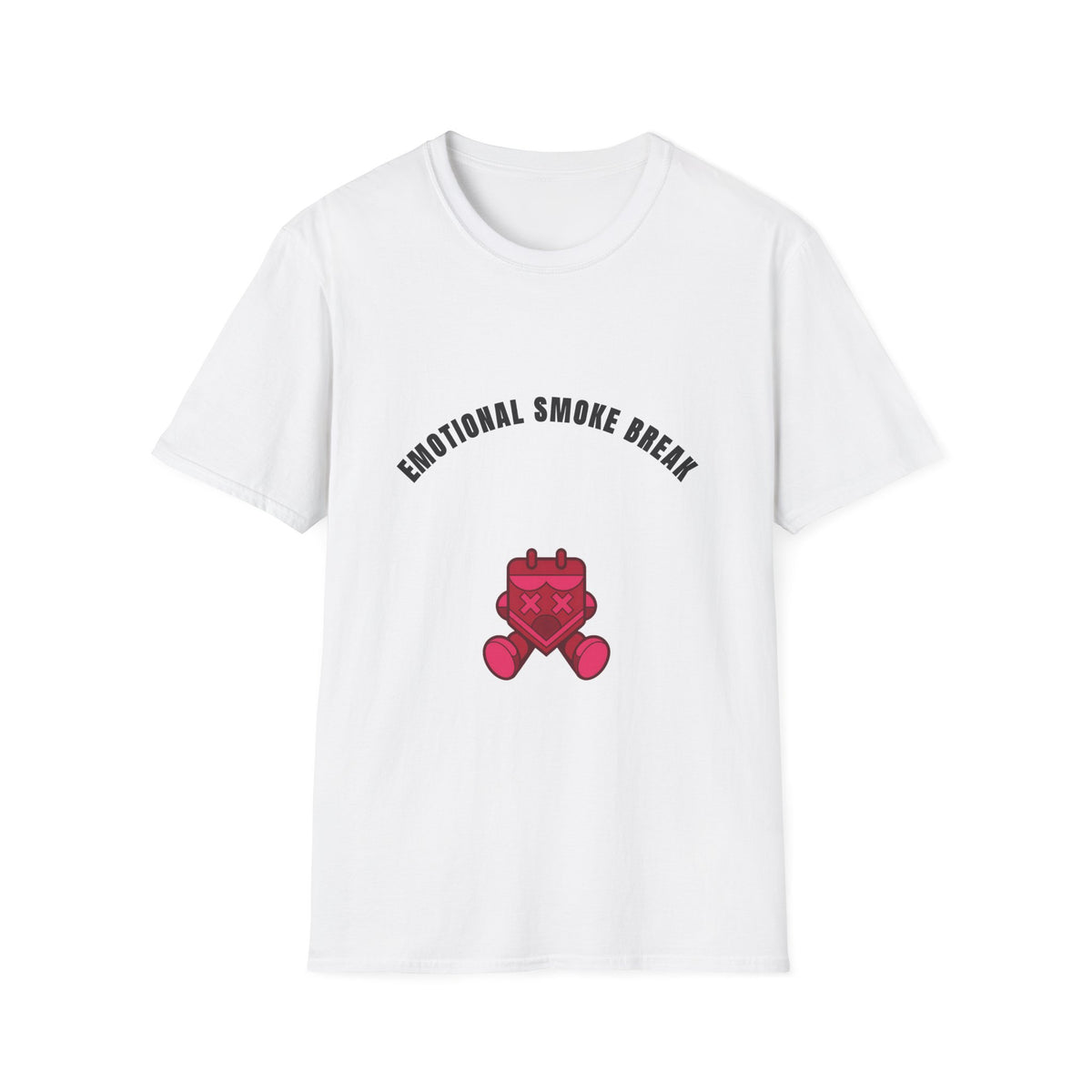 Emotional Smoke Break T-Shirt — Funny Self-Care Graphic Tee with Heart Character - Trending Now - September 2026