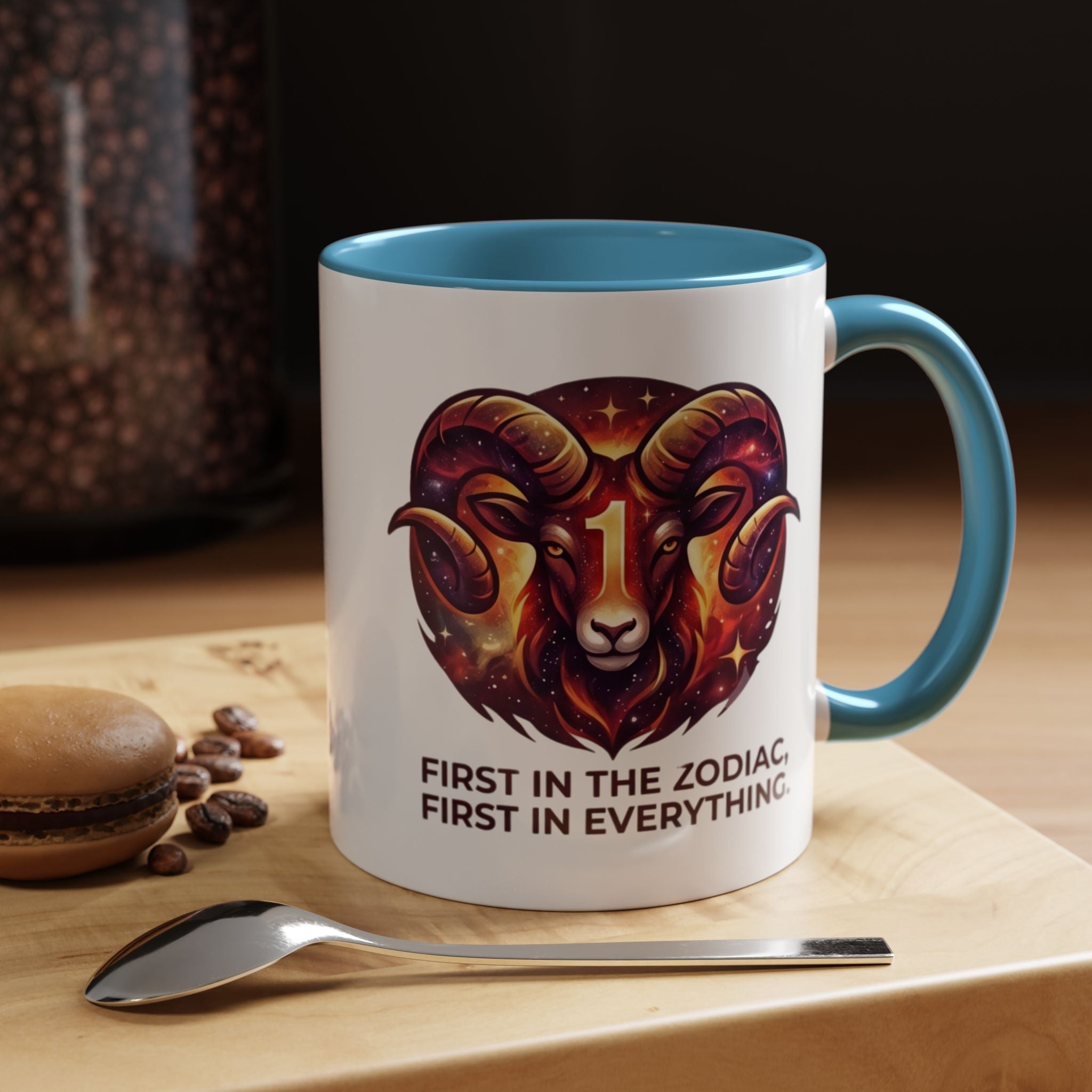 Aries Zodiac Coffee Mug — "First in the Zodiac, First in Everything" Accent Mug