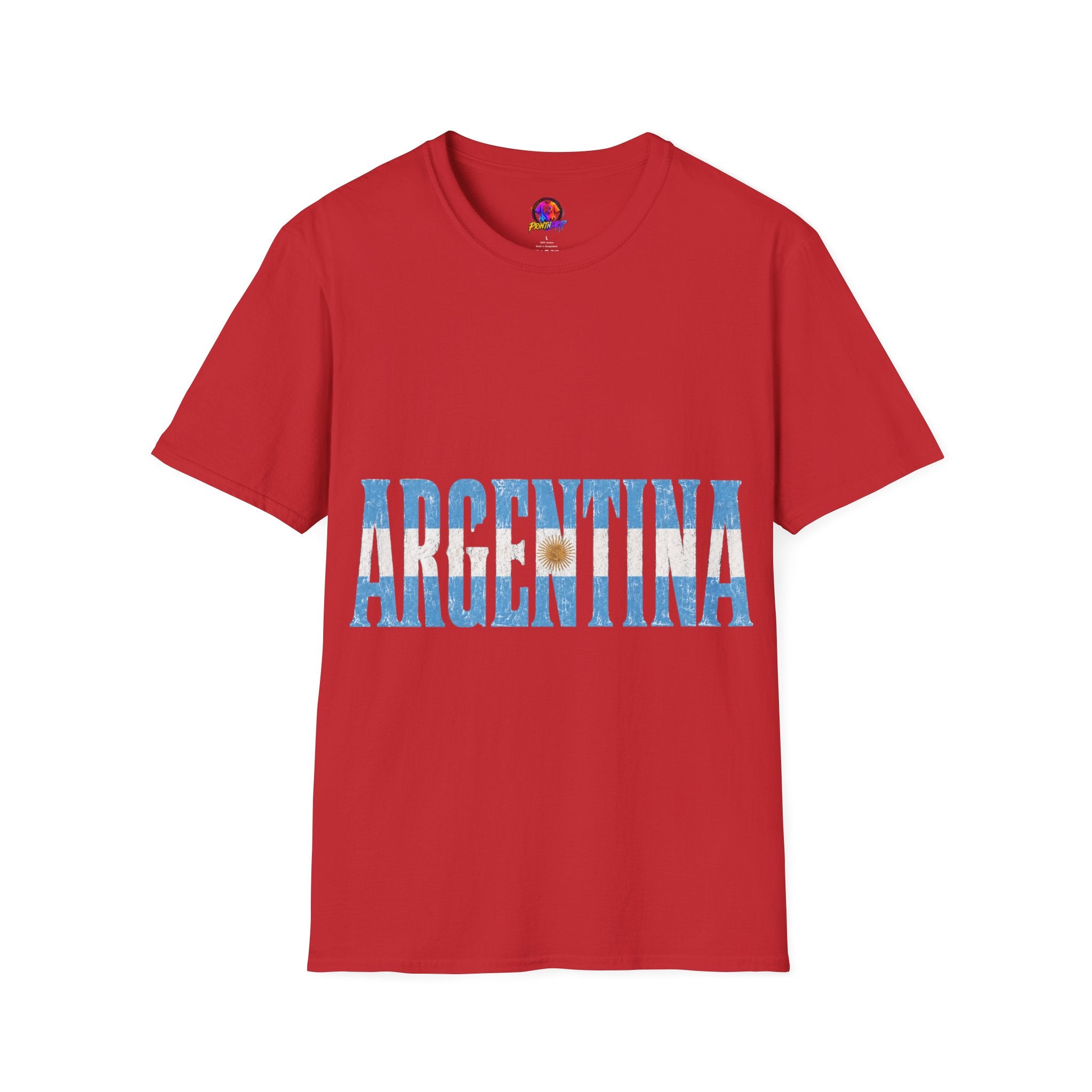 Argentina Beach Vibes T-Shirt — Distressed Blue "ARGENTINA" Graphic