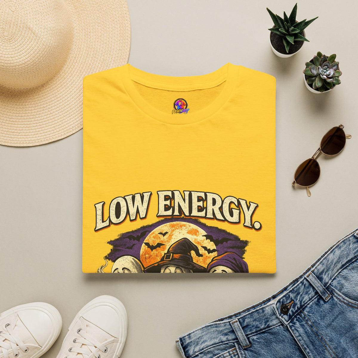Halloween Low Energy High Spirit Unisex Softstyle T-Shirt
