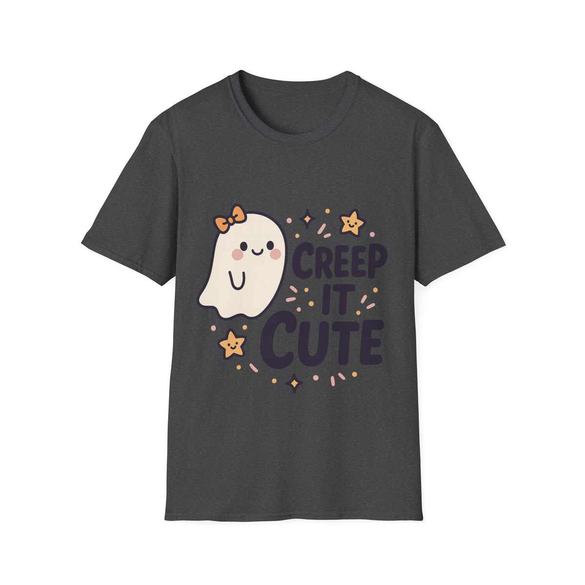 "Creep It Cute" Funny Ghost Tee | Pastel Spooky Season Halloween T-Shirt - Trending Now - September 2026
