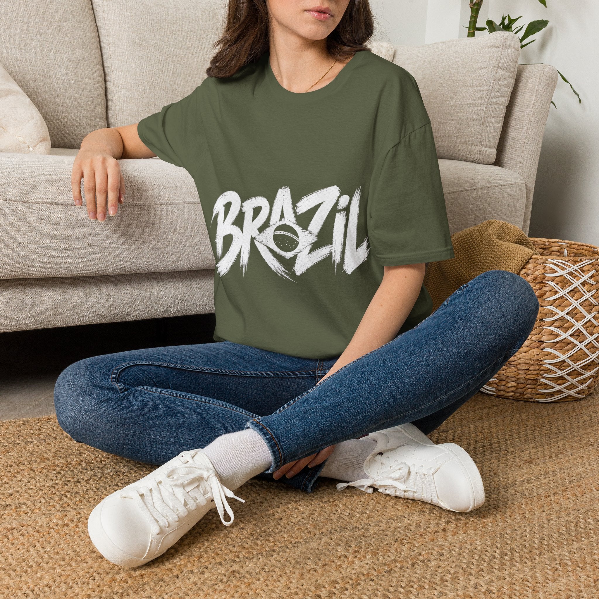 Brazil Minimal Marble Waves T-Shirt