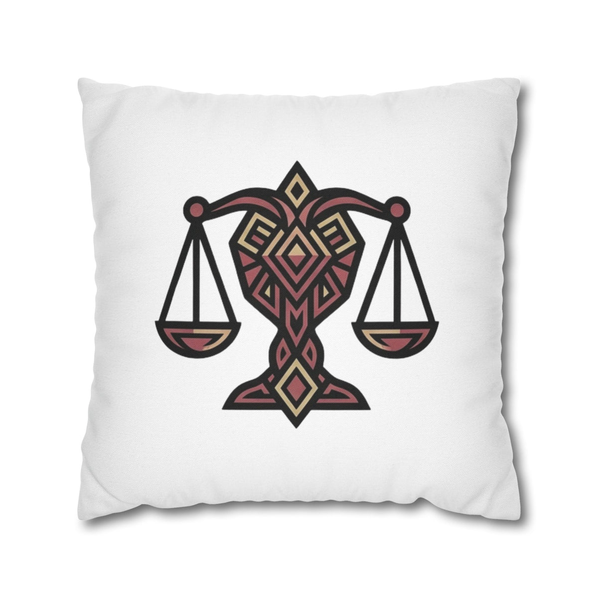 Libra Scales Decorative Pillowcase – Zodiac Balance Throw Pillow Cover