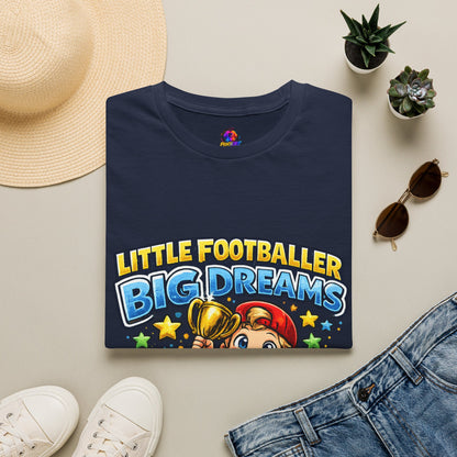 Kids Football T‑Shirt — "Little Footballer Big Dreams" Graphic Tee