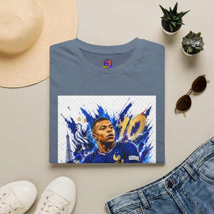 France Mbappé Soccer T-Shirt — #10 Blue Action Portrait Tee
