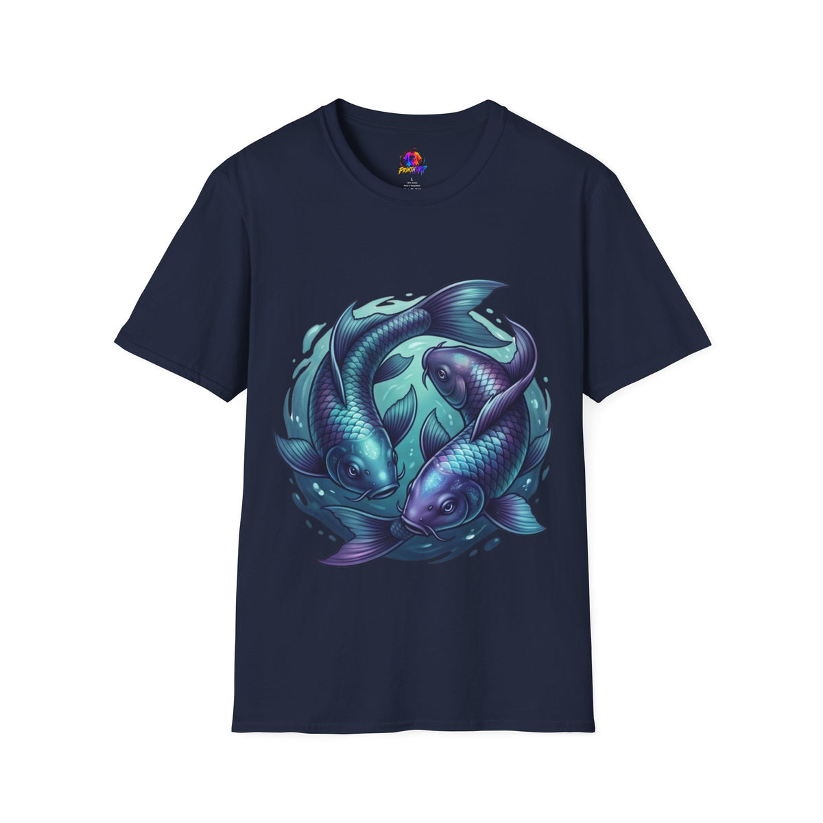 Koi Fish Circle T-Shirt — Artistic Yin Yang Aquatic Tee