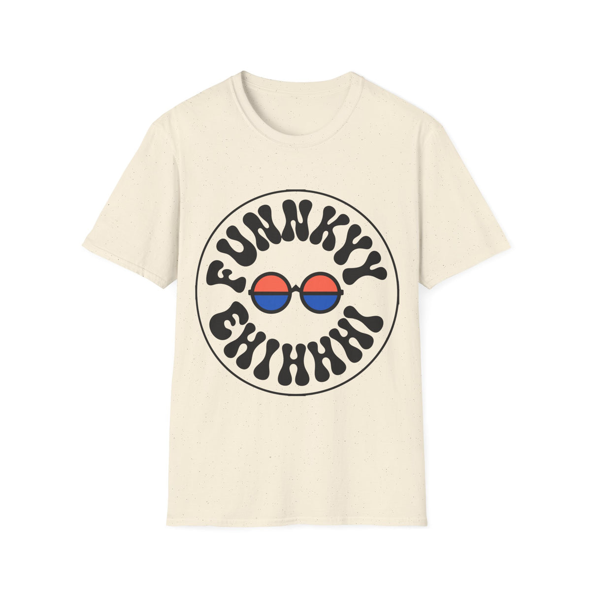 Funky Circle Graphic T-Shirt — Retro Smiley Sunglasses Tee - Trending Now - August 2026