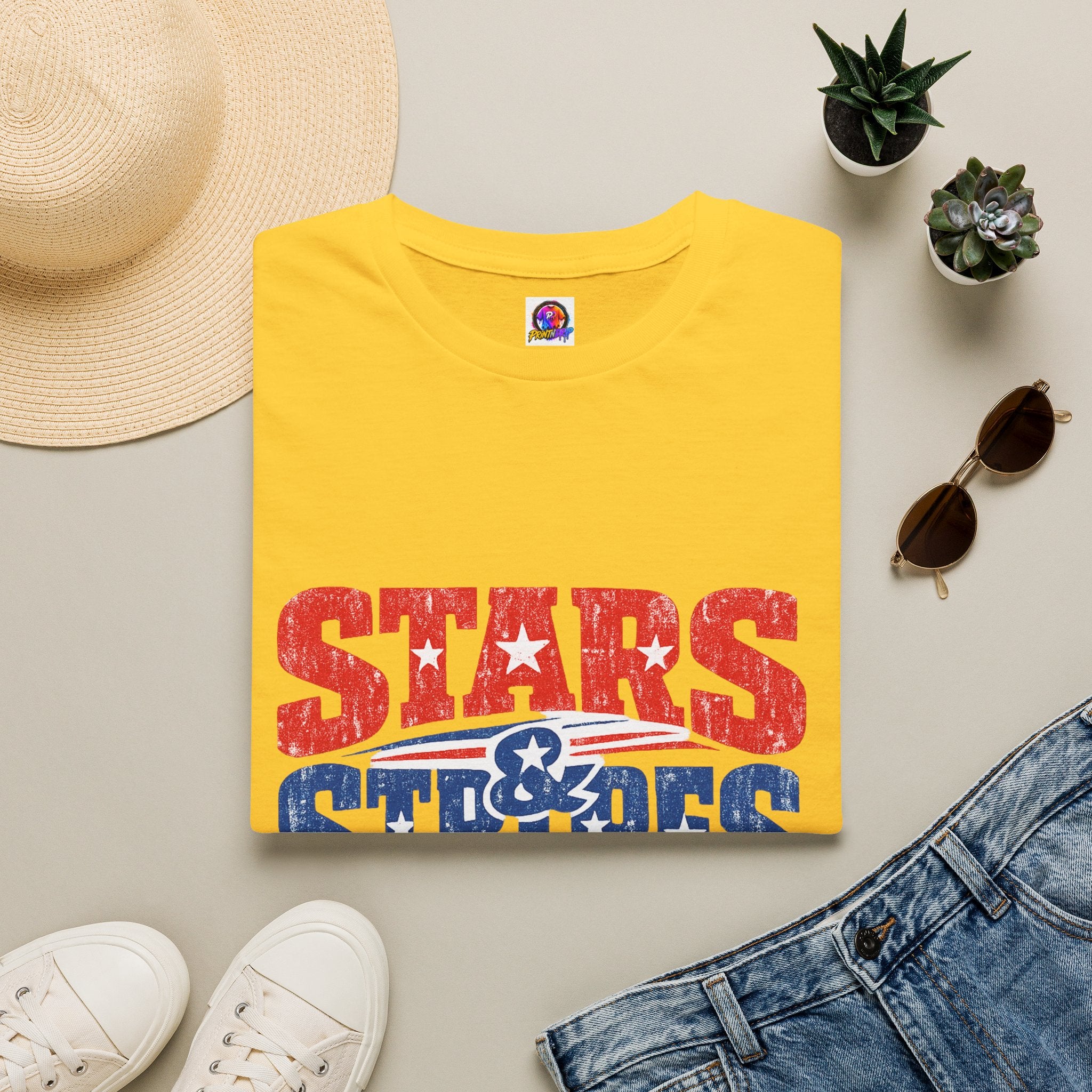 USA Stars & Stripes Forever T-Shirt — Patriotic Red White Blue Graphic Tee
