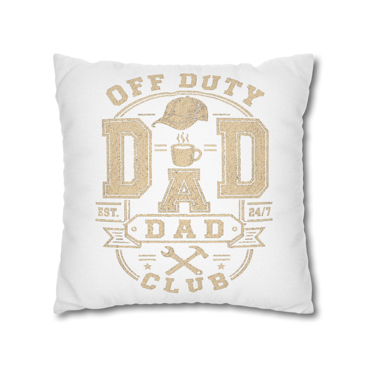 Off Duty Dad Club Throw Pillowcase — 'Off Duty DAD' Decorative Cushion Cover for Father’s Day Milo Bailey Dog Dad Mom
