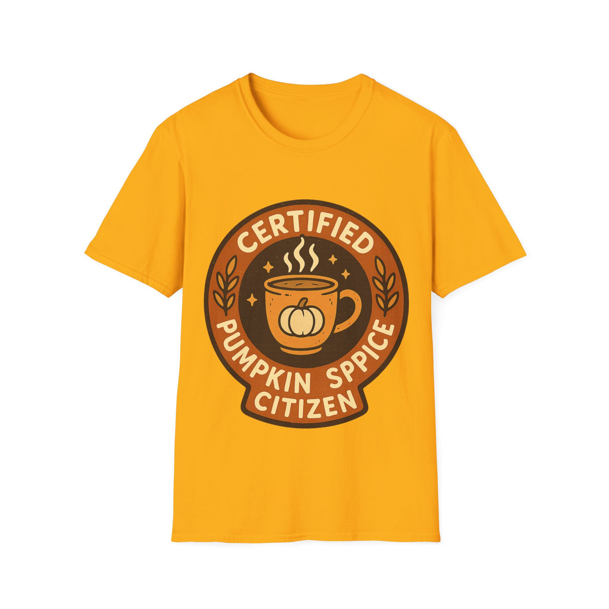 Certified Pumpkin Spice Citizen Badge T-Shirt, Retro Fall Season Coffee Mug Tee - Trending Now - September 2026