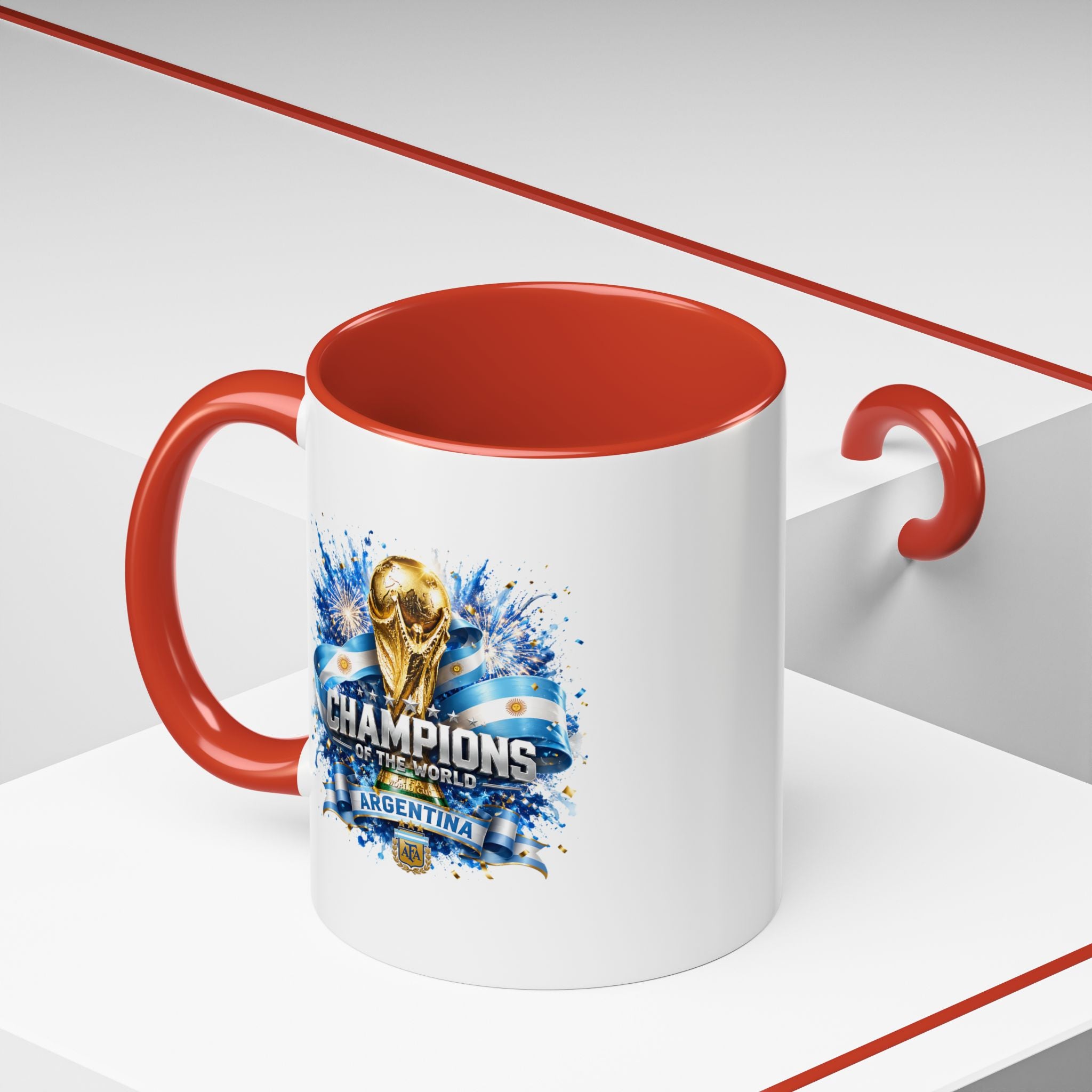 Argentina World Cup Champions Coffee Mug — 'Champions of the World' Accent Mug