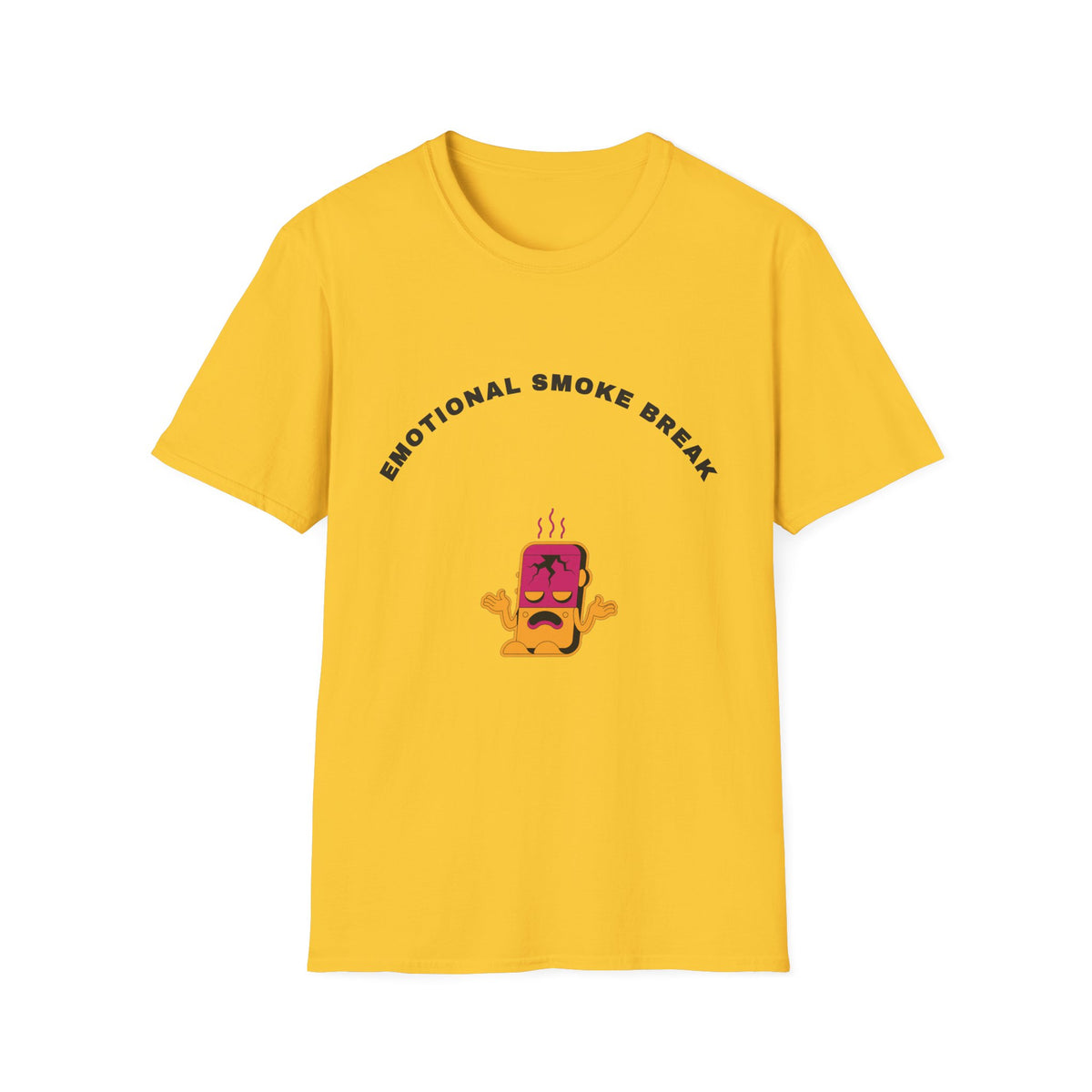 T-Shirt — “Emotional Smoke Break” Funny Cartoon Cigarette Character Tee - Trending Now - September 2026