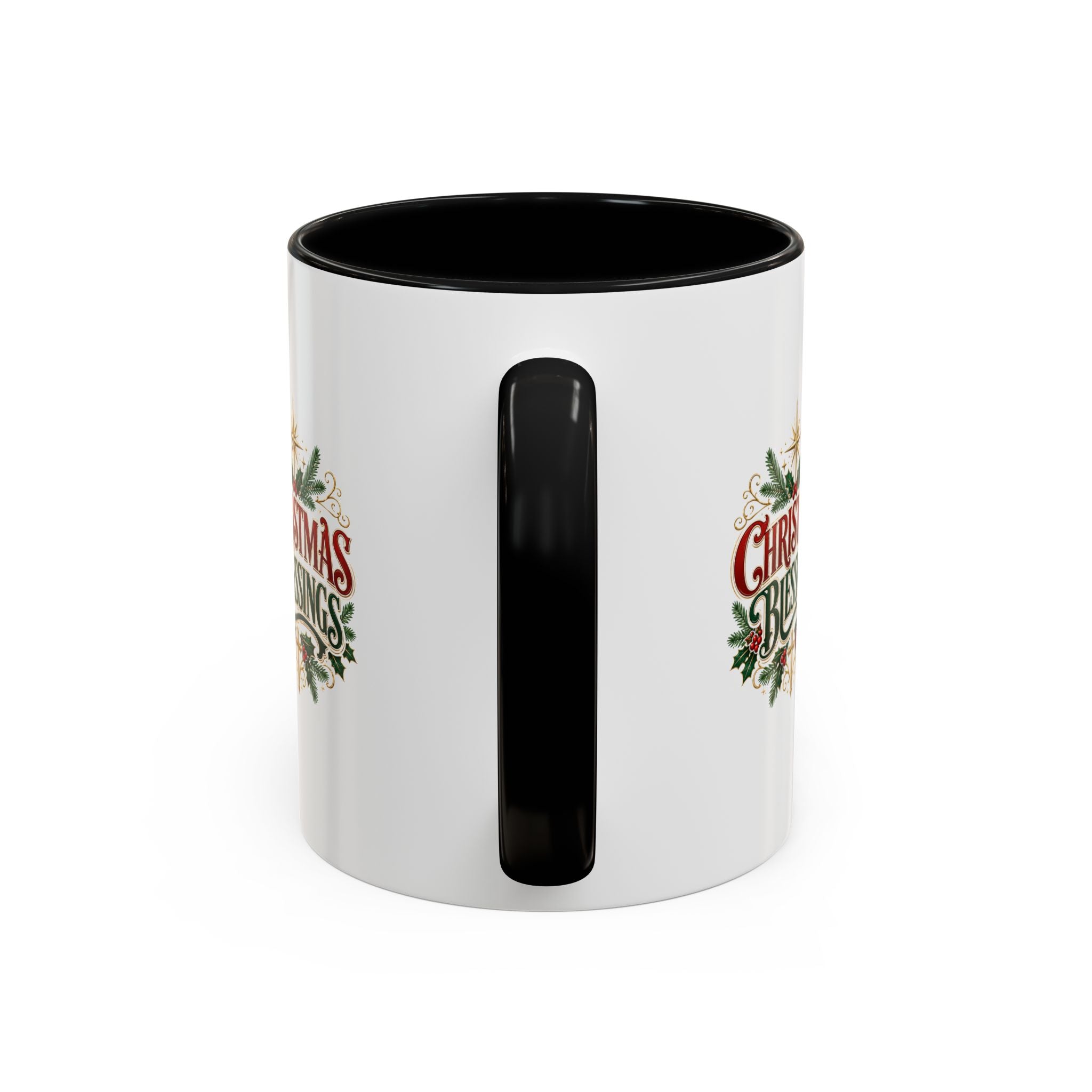 Christmas Blessings Accent Coffee Mug – Festive Holiday Tea & Coffee Cup