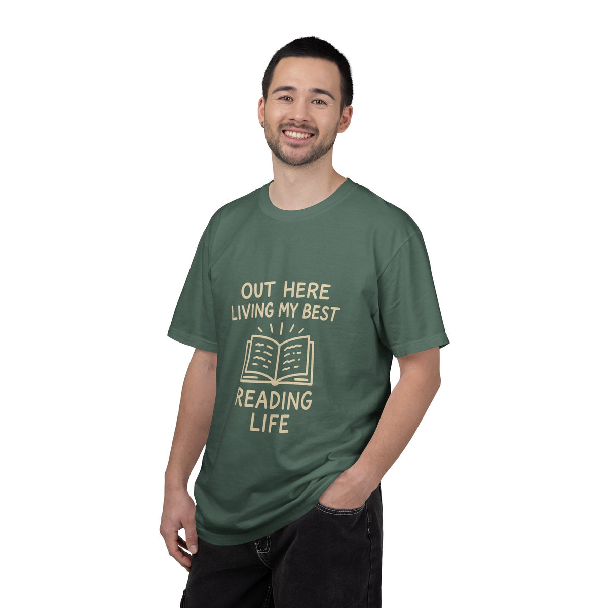 Reading Life T-Shirt — "Out Here Living My Best Reading Life" Book Lover Tee - Trending Now - October 2026