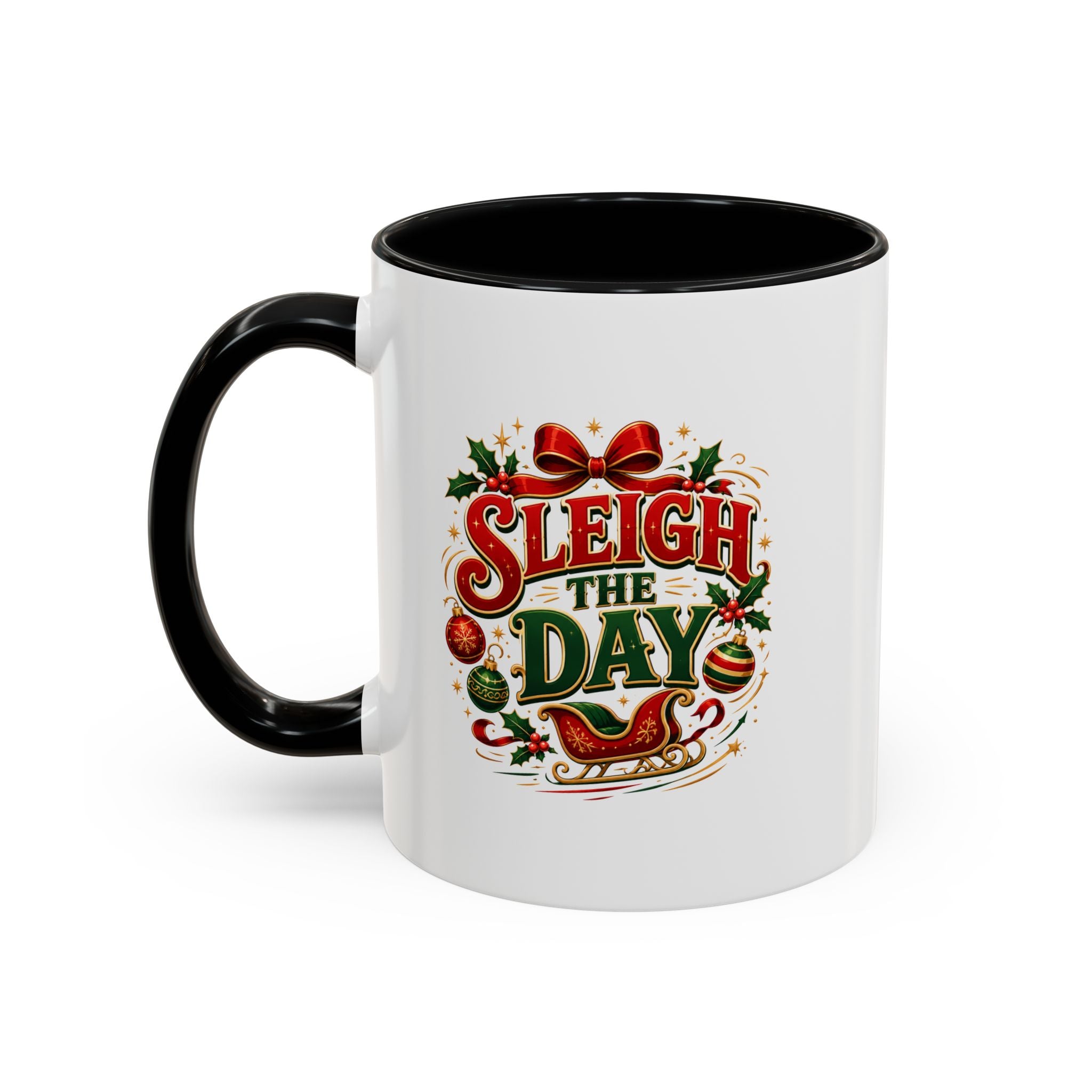 Sleigh the Day Christmas Accent Coffee Mug