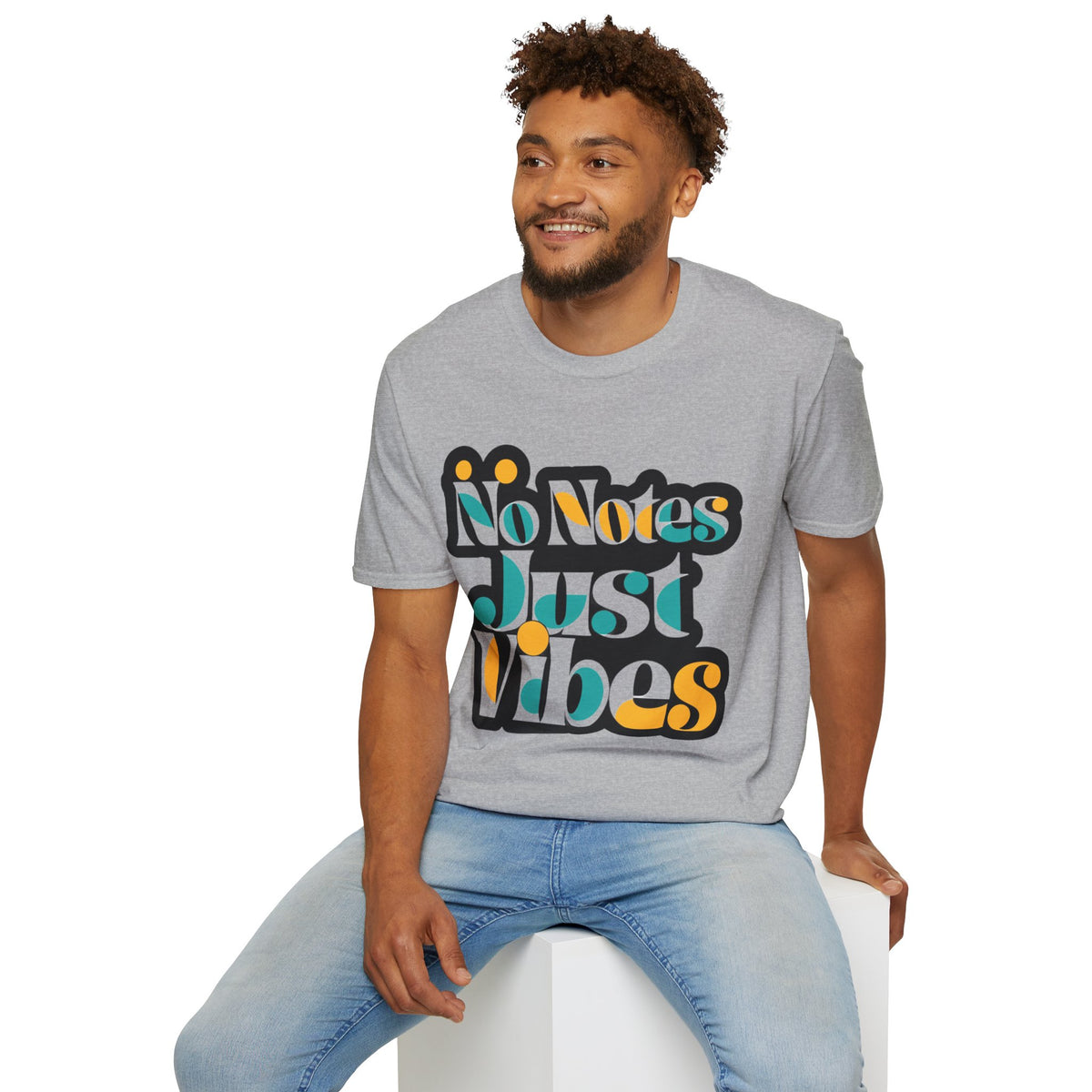 No Notes Just Vibes T-Shirt — Retro Groovy Graphic Tee for Relaxed, Music-Loving Casual Wear - Trending Now - August 2026