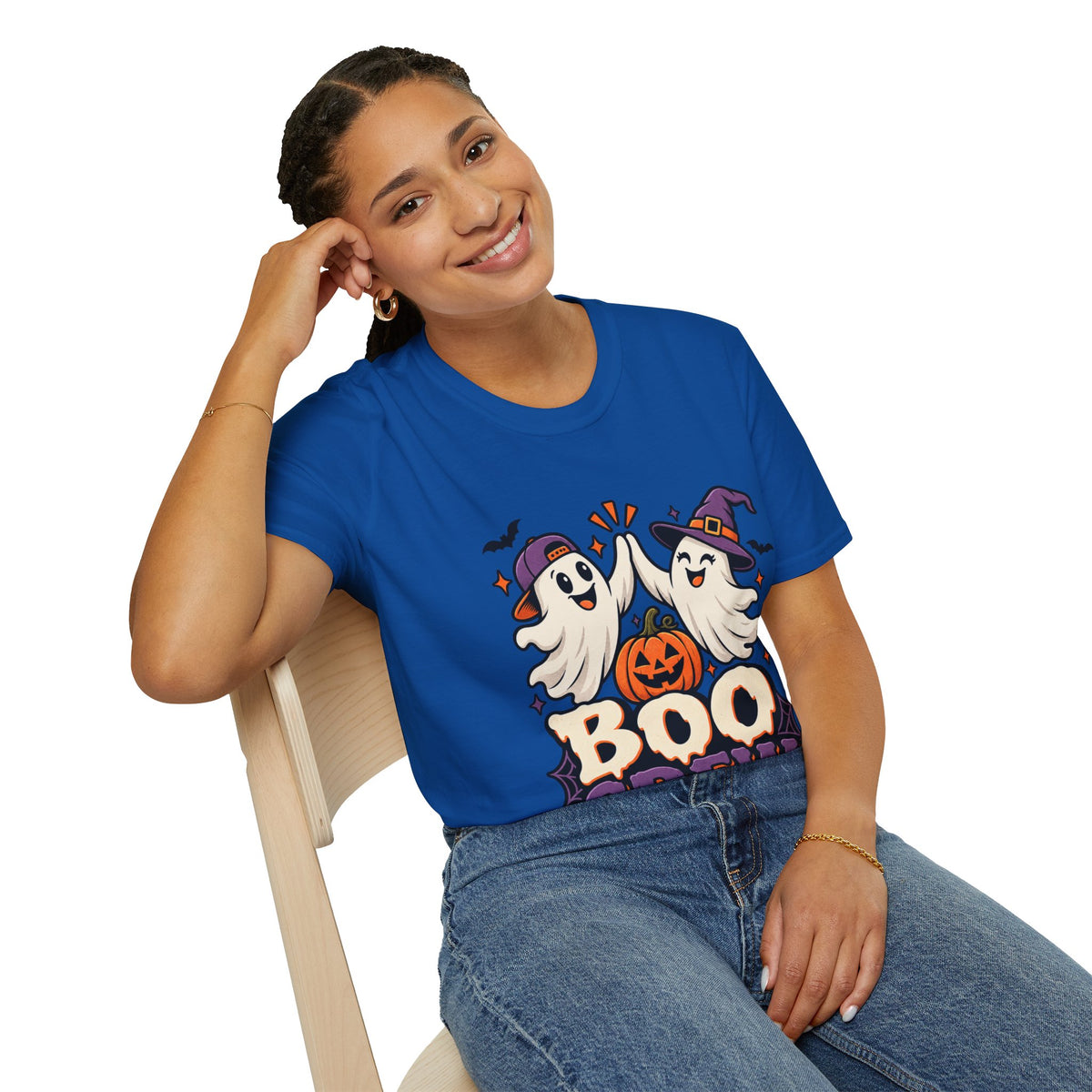 Boo Crew Halloween T-Shirt — Cute Ghosts & Pumpkin Graphic