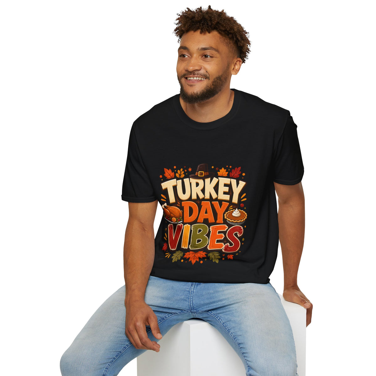 Thanksgiving T-Shirt Turkey Day Vibes T-Shirt