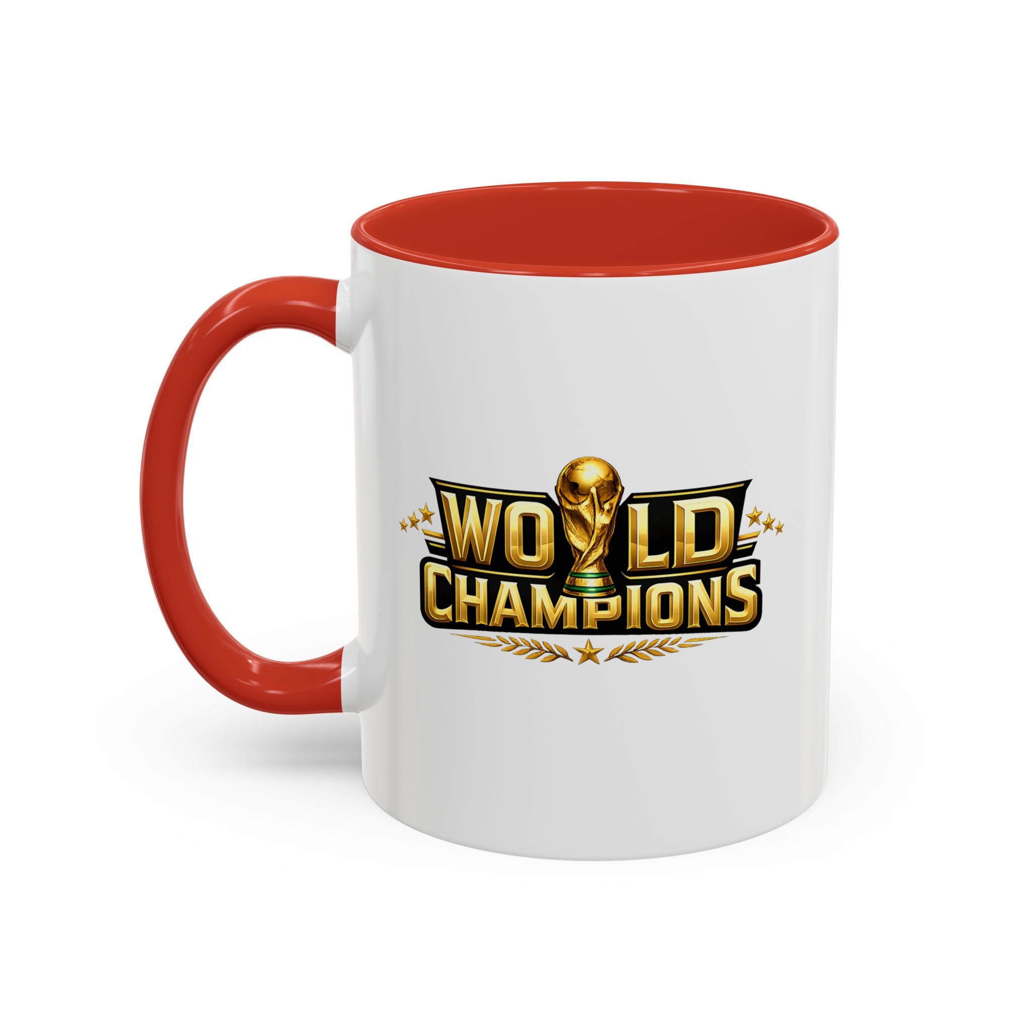 World Champions Accent Coffee Mug – Gold Trophy Sports Fan