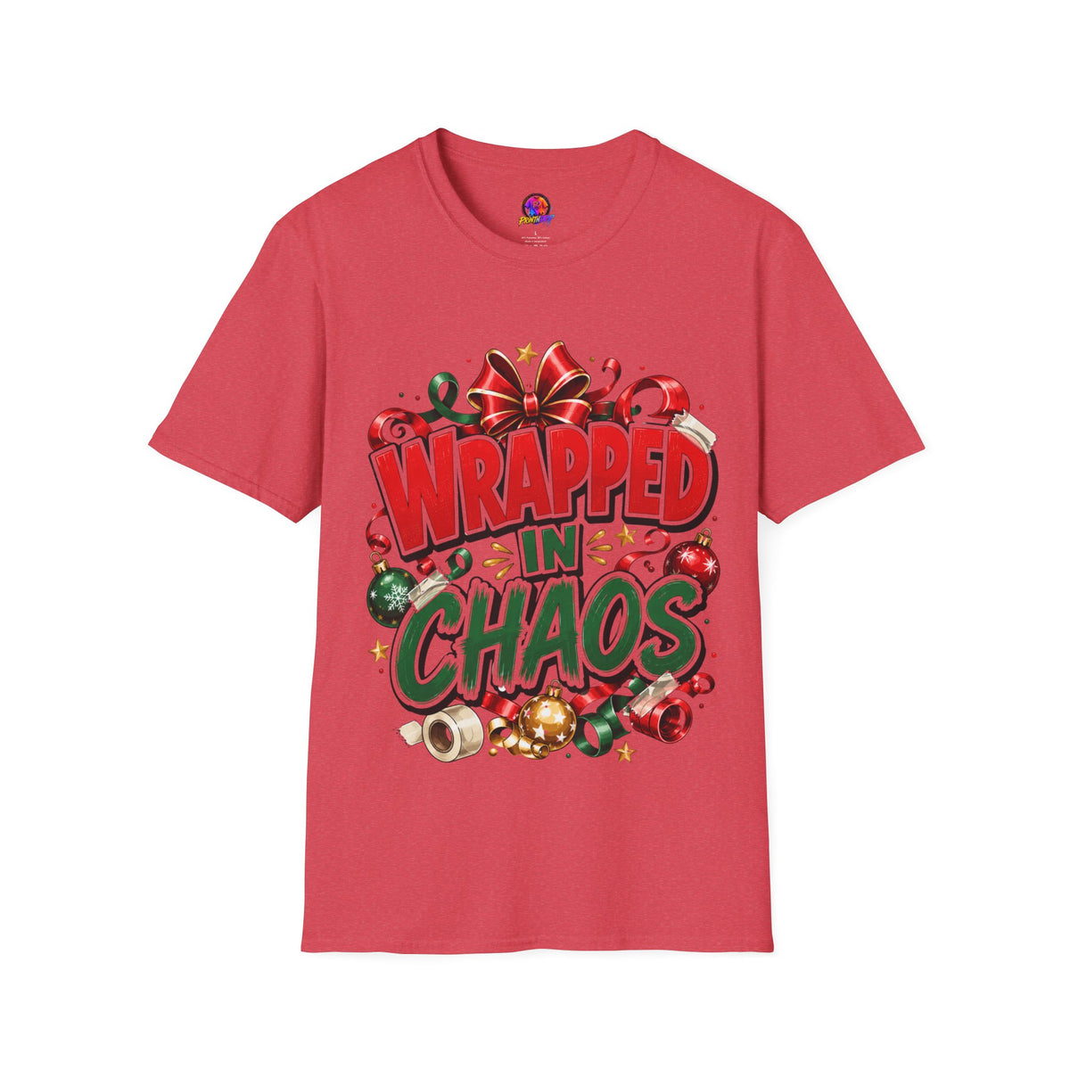 T-Shirt — "Wrapped in Chaos" Holiday Graphic Tee