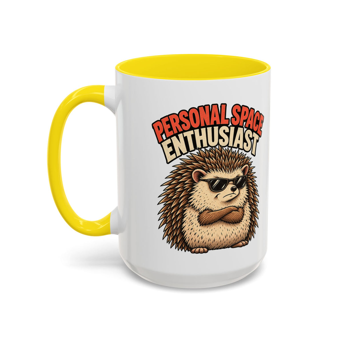 Funny And Witty "Personal Space Enthusiast" Accent Coffee Mug (11, 15oz)