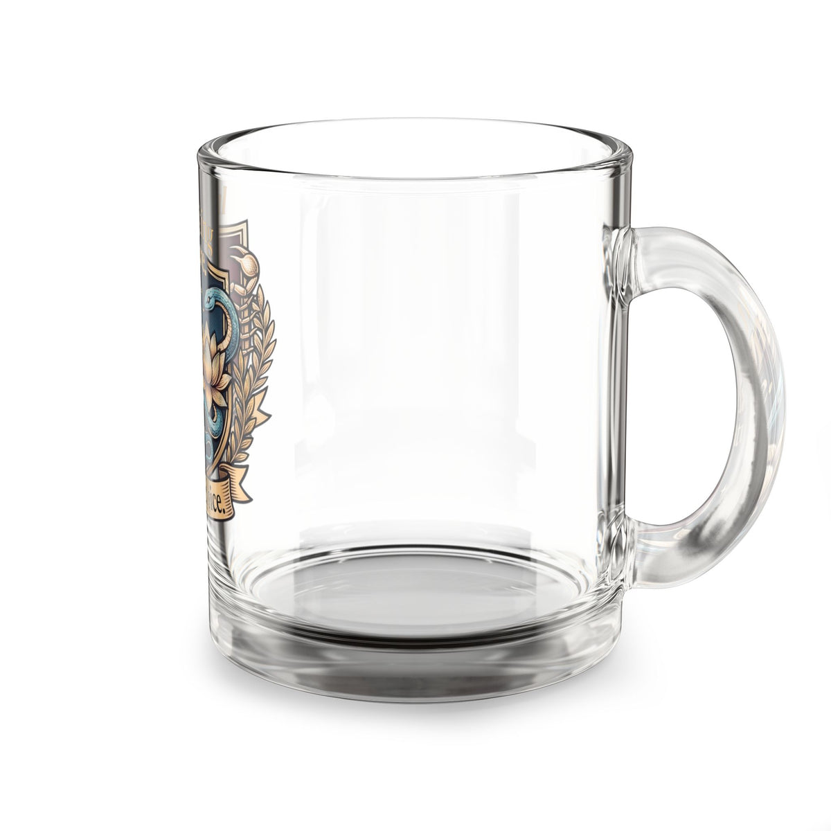 Scorpion Glass Mug  Scorpio Crest Glass Mug — "Intriguing by nature. Sweet by choice." 10oz