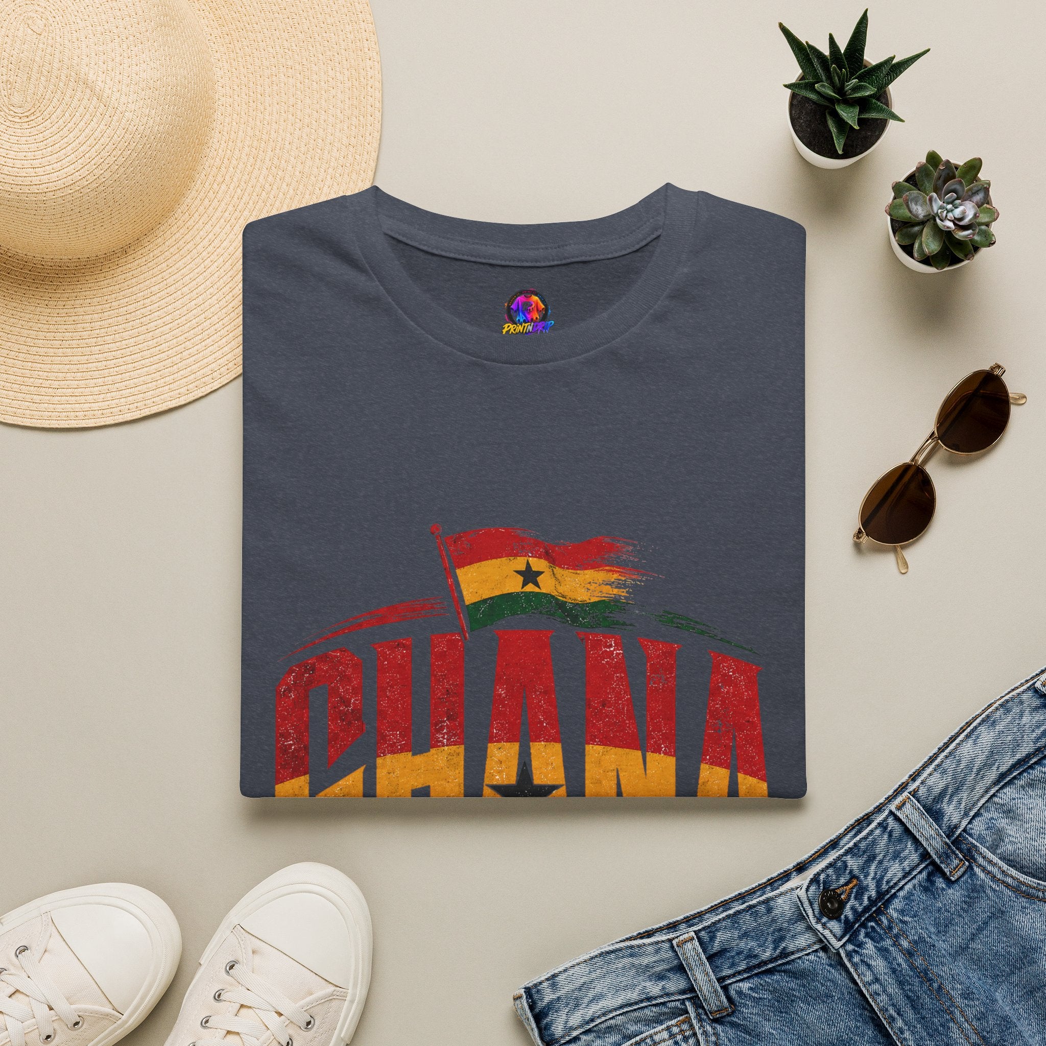 Ghana Flag Soccer T-Shirt — Retro Ghana Pride Football Tee