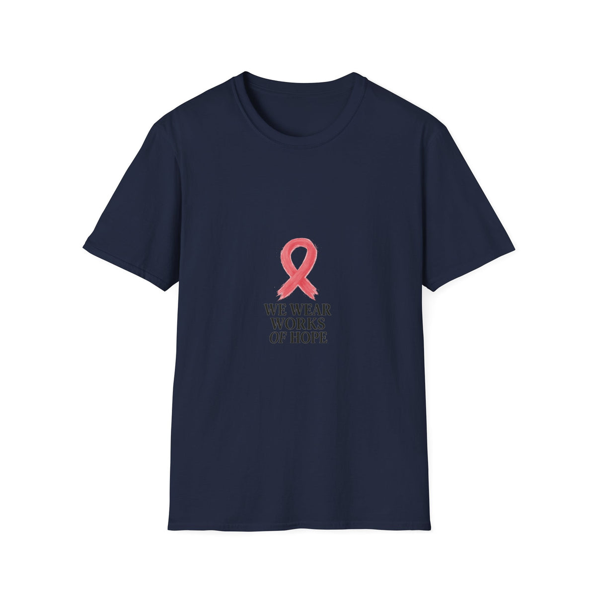 Breast Cancer Awareness Ribbon T-Shirt — "We Wear Works of Hope" - Trending Now - October 2026