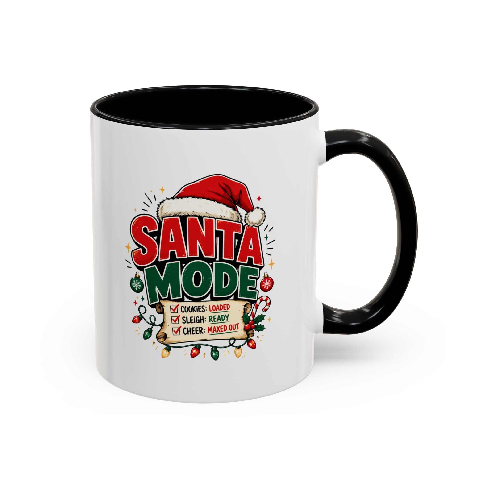 Santa Mode Coffee Mug — Christmas Holiday Accent Mug