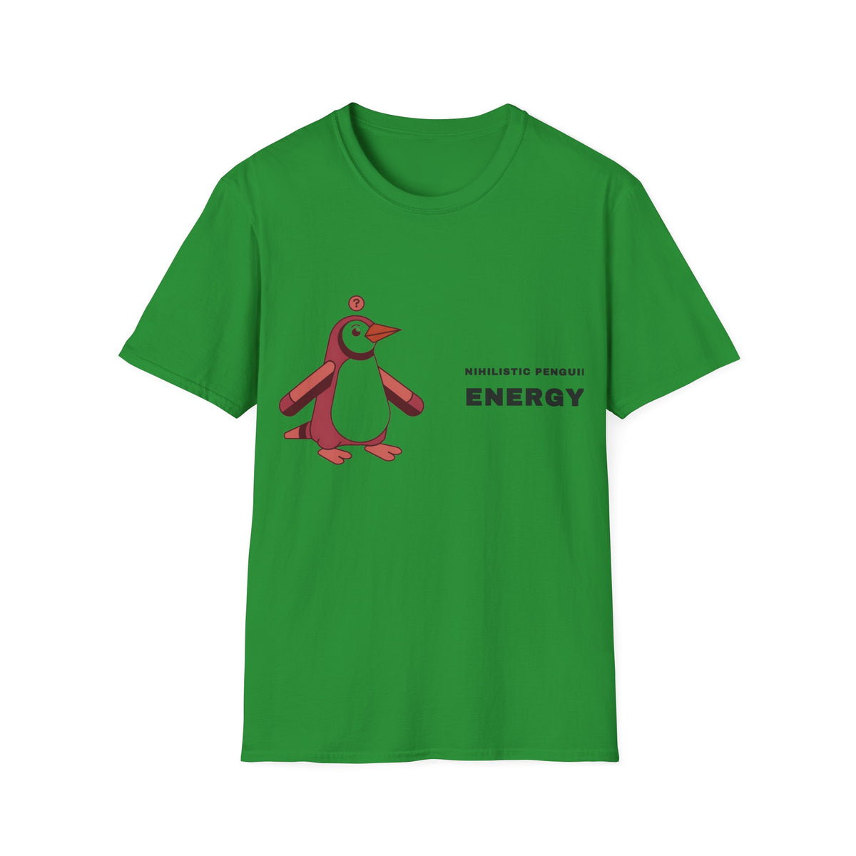 Penguin Energy Graphic T-Shirt — Cute Minimal Chest Pocket Penguin Tee - Trending Now - September 2026