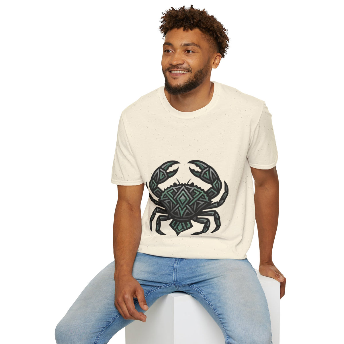Cancer Zodiac Crab Tribal Graphic T-Shirt — Nautical Beachy Zodiac Style