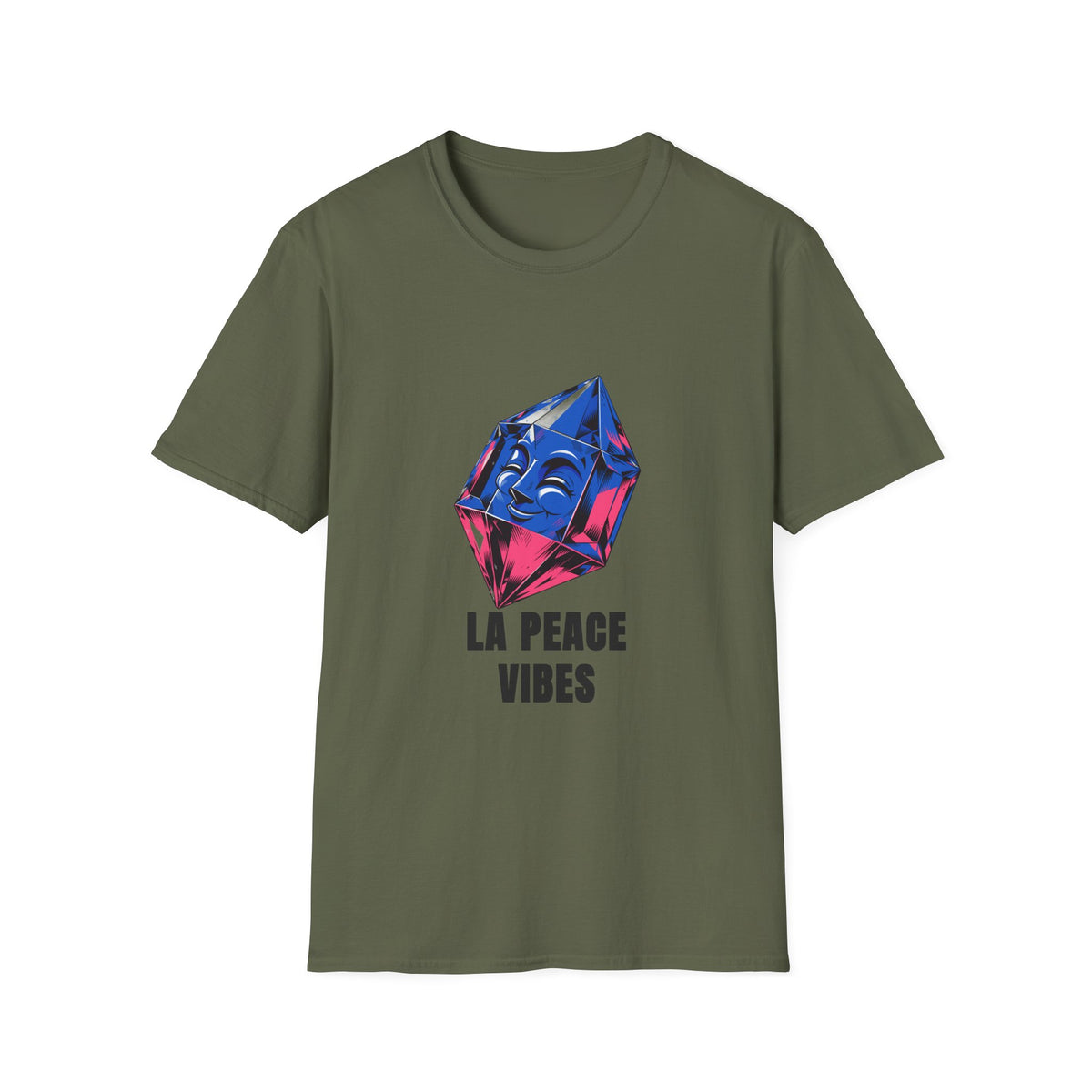 Peace Vibes T-Shirt — Blue Crystal Smiling Buddha Graphic Tee - Trending Now - August 2026