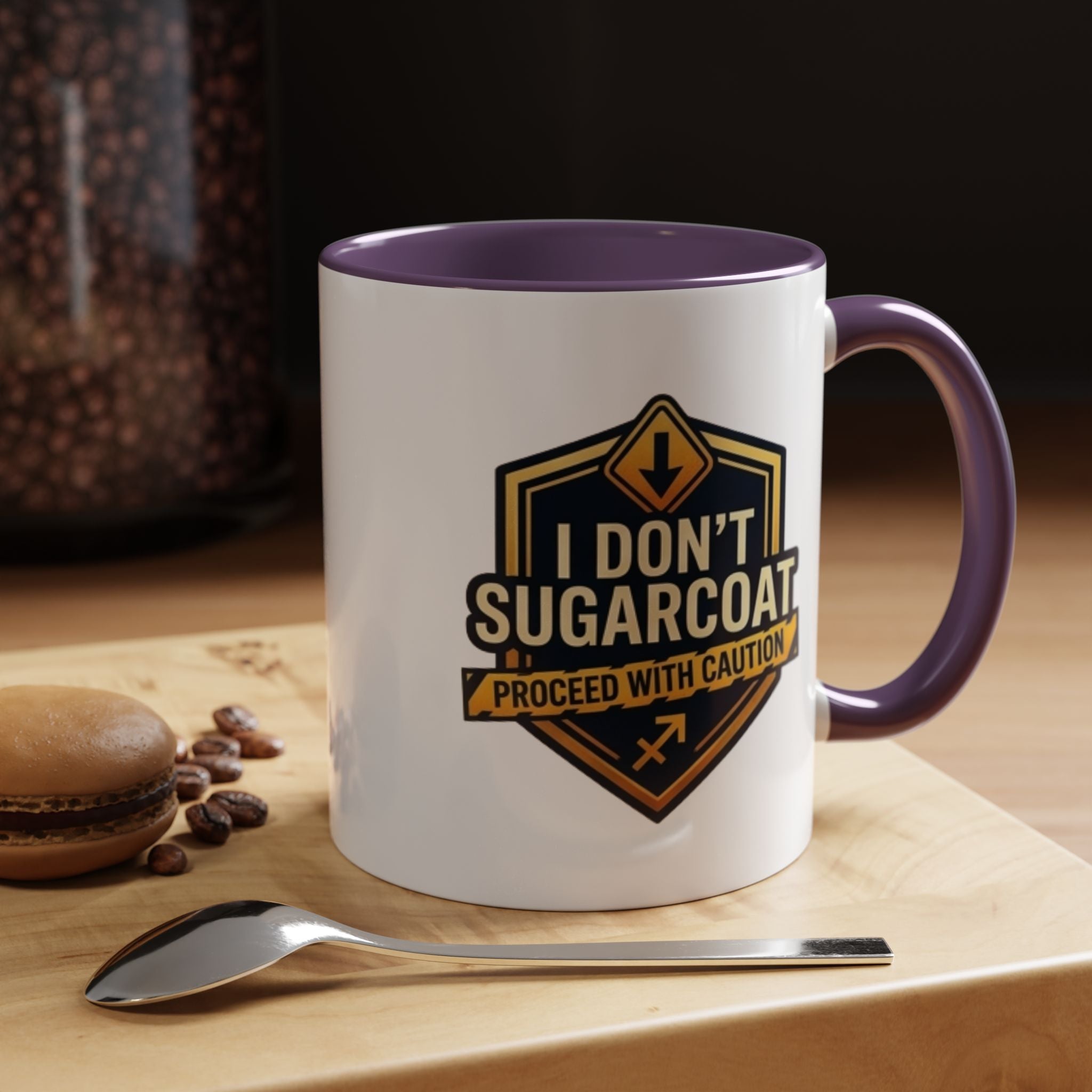 I Don't Sugarcoat Coffee Mug – 'Proceed With Caution' Bold Accent Mug