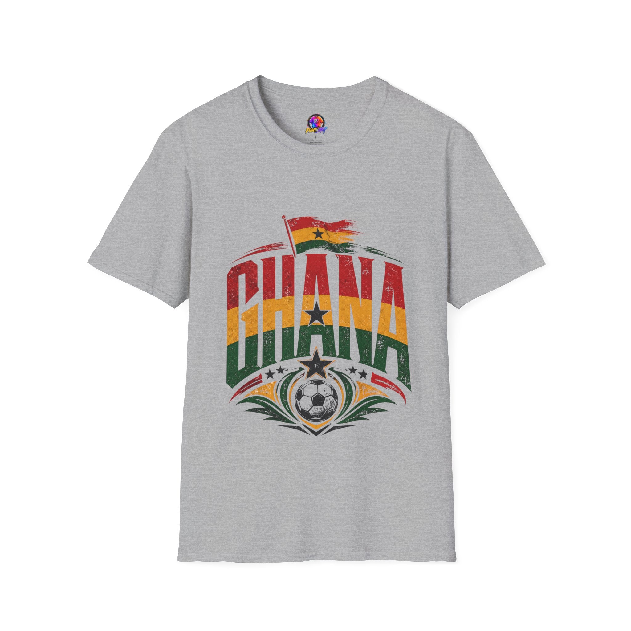 Ghana Flag Soccer T-Shirt — Retro Ghana Pride Football Tee