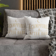Campfire After Dark Throw Pillowcase Milo Bailey Dog Dad Mom – Rustic Outdoor Camping Accent