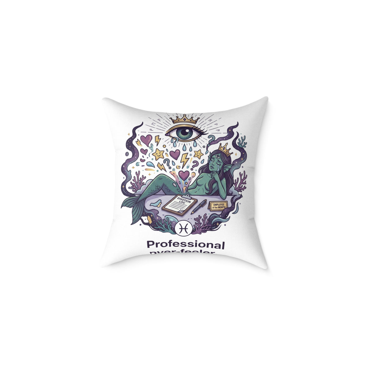 Pisces Zodiac Professional Over-feeler Square Poly Canvas Pillow