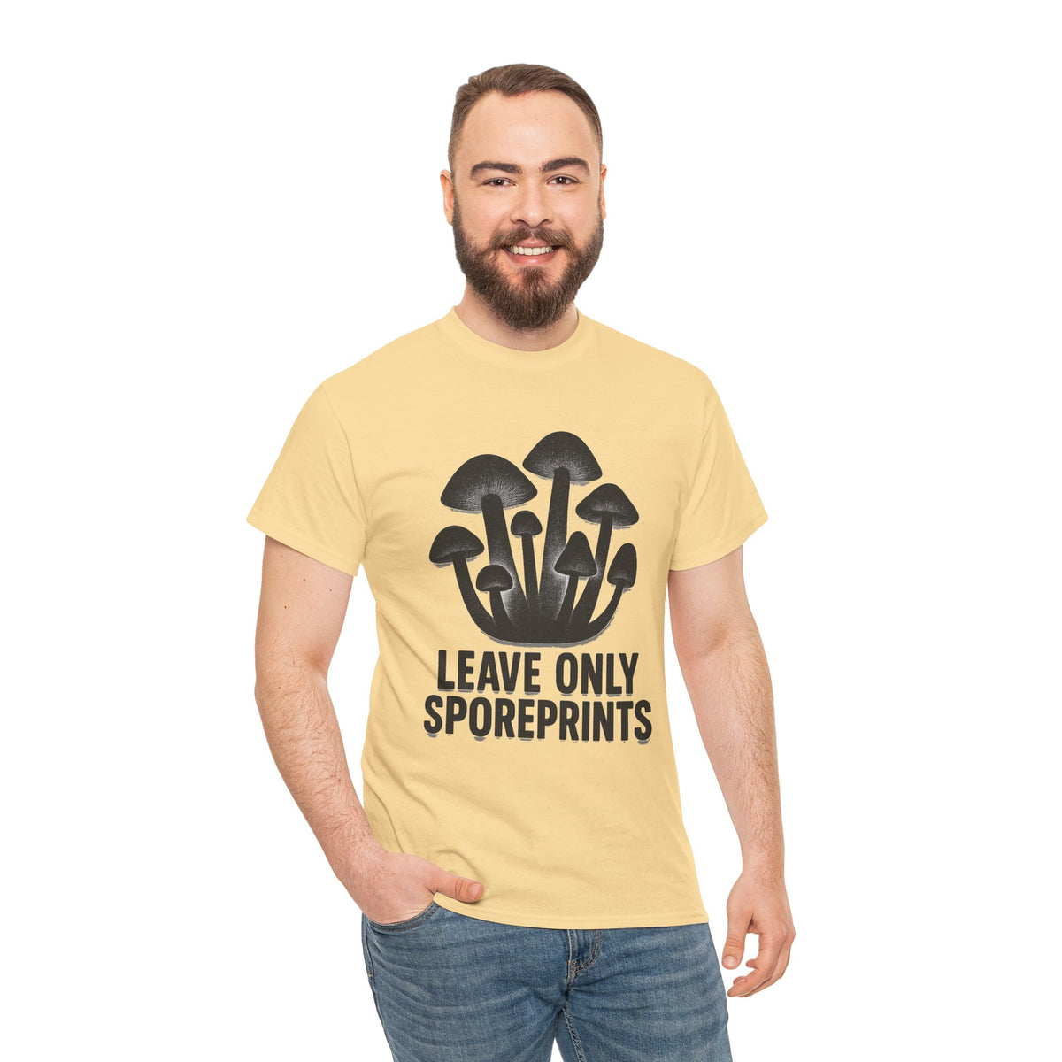 Mushroom Tee — "Leave Only Sporeprints" Eco Nature Graphic Shirt - Trending Now - August 2026