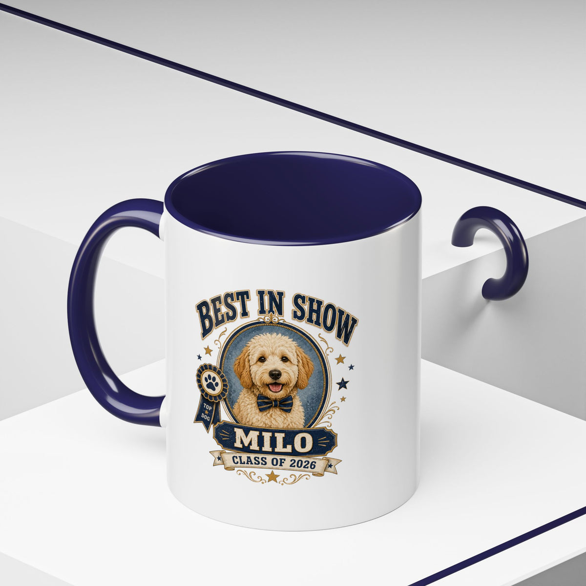 Milo Bailey Dog Dad Mom Best in Show Milo Dog Coffee Mug — Class of 2026 Accent Mug