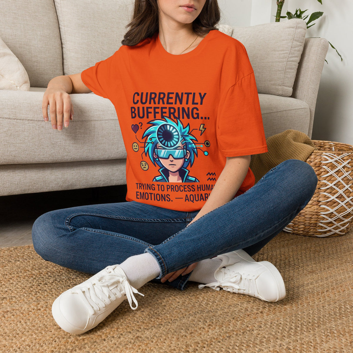 Currently Buffering T-Shirt — Funny Aquarius Zodiac Tee