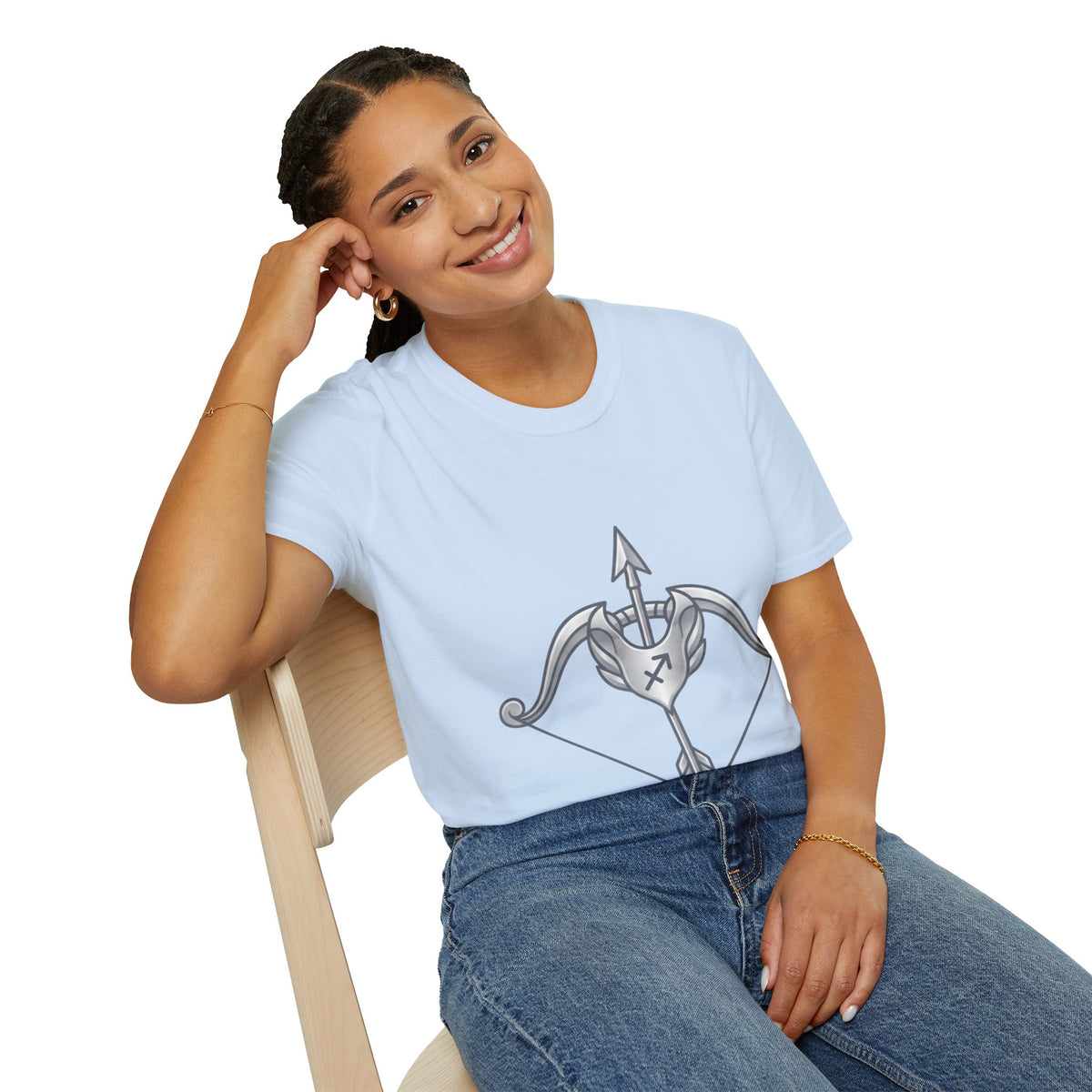 Arrow Heart T-Shirt — Minimal Cupid Bow & Arrow Design