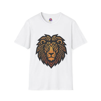 Lion Head T-Shirt — Geometric Tribal Lion Graphic Tee