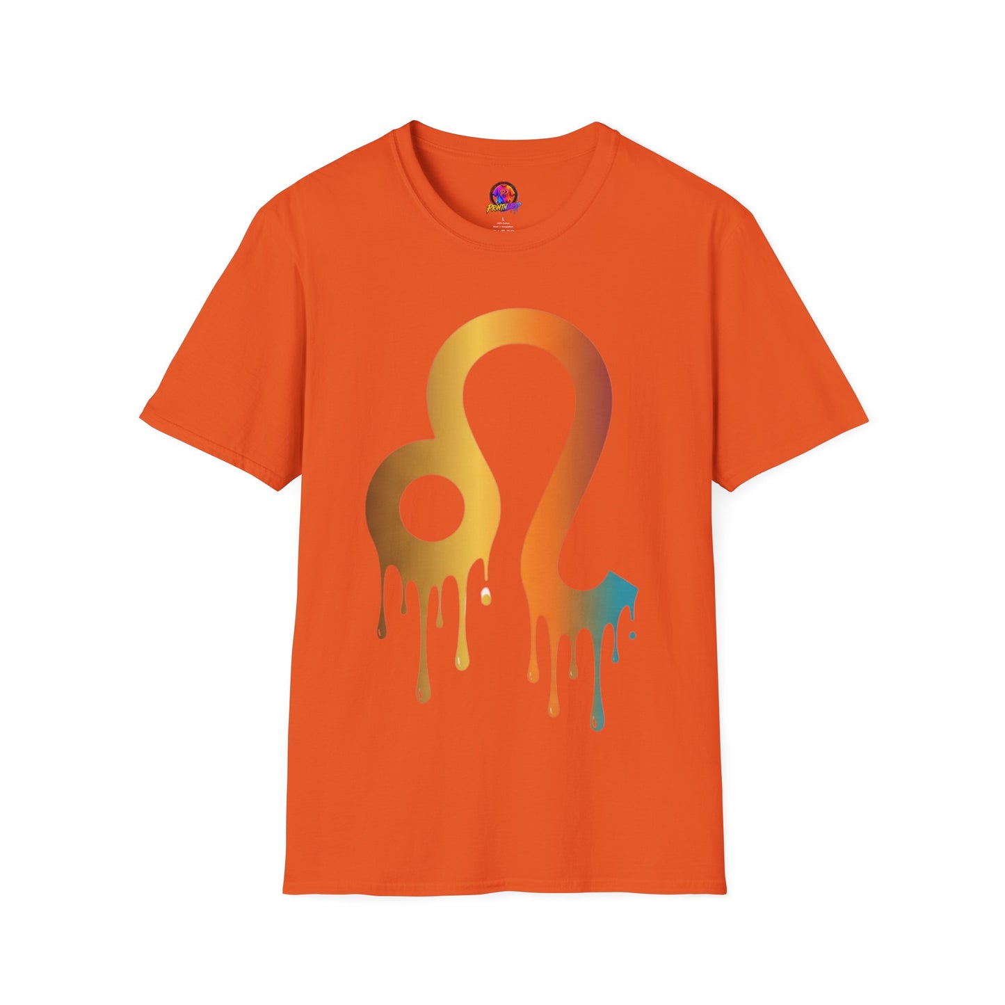 Leo Zodiac Drip T-Shirt — Colorful Astrology Sign Tee