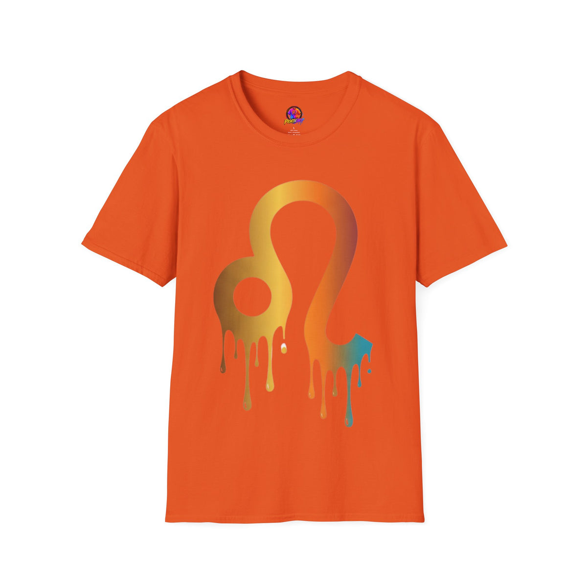 Leo Zodiac Drip T-Shirt — Colorful Astrology Sign Tee