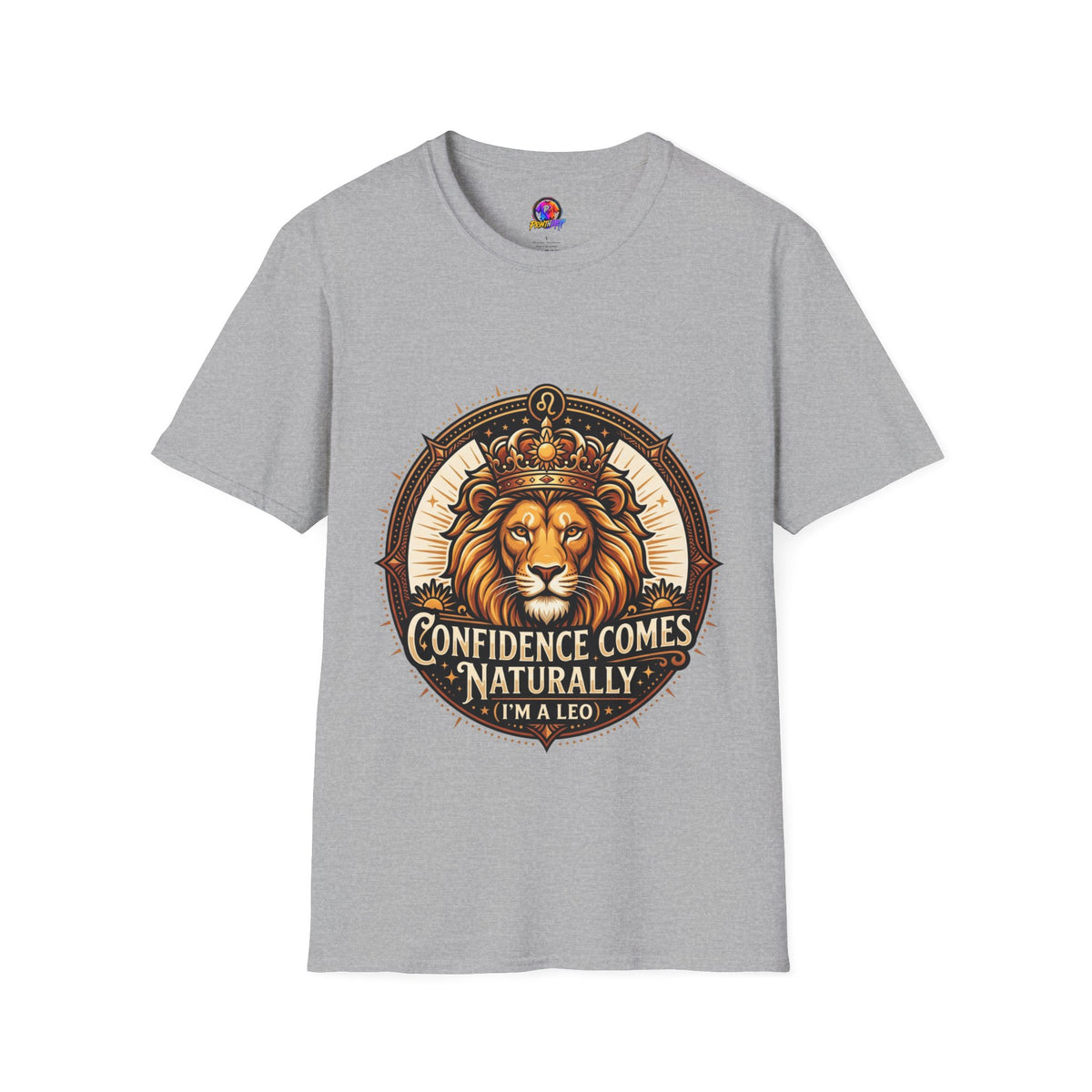 Leo Zodiac Lion T-Shirt — "Confidence Comes Naturally, I'm a Leo" Astrology Tee