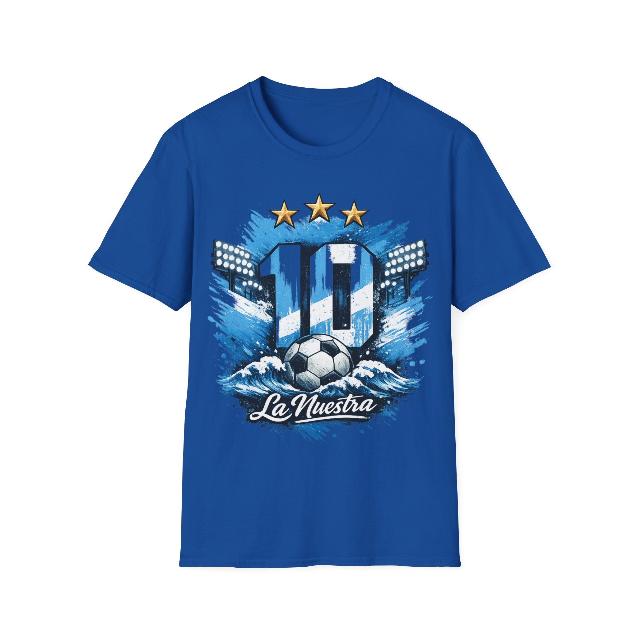 Argentina Soccer Fan T-Shirt — 'La Nuestra' #10 Jersey Design