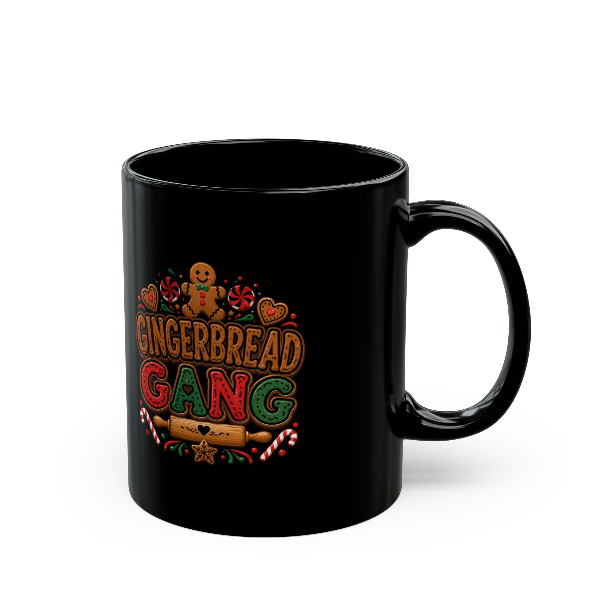 Gingerbread Gang Christmas Mug — Festive Holiday Coffee Cup