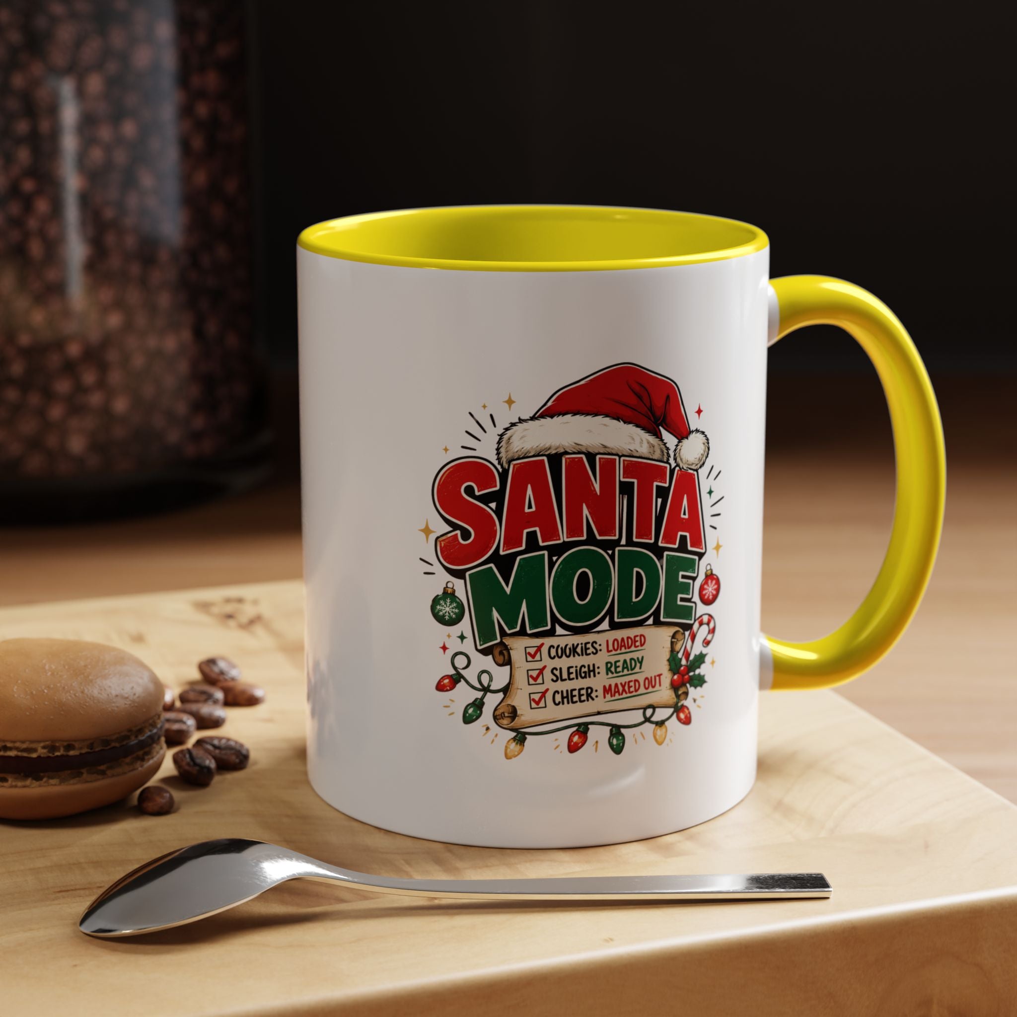 Santa Mode Coffee Mug — Christmas Holiday Accent Mug